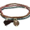 Pulseras Marina Garcia | Pulsera Zen Multicolor En Plata Dorada