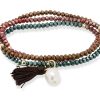 Pulseras Marina Garcia | Pulsera Zen Multicolor En Plata Dorada