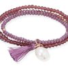 Pulseras Marina Garcia | Pulsera Zen Malva En Plata Rosa