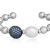 Pulseras Marina Garcia | Pulsera Lux Pearl Azul En Plata