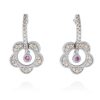 Pendientes Marina Garcia | Pendientes Laze Rosa En Plata