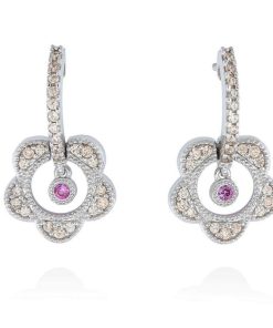 Pendientes Marina Garcia | Pendientes Laze Rosa En Plata