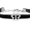 Pulseras Marina Garcia | Pulsera Velvet Negro En Plata