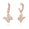 Pendientes Marina Garcia | Pendientes Bamboo Blanco En Plata Rosa