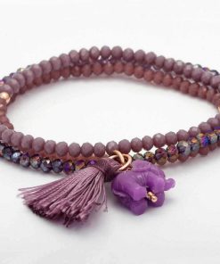 Pulseras Marina Garcia | Pulsera Zen Malva En Plata Rosa