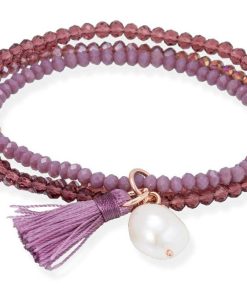 Pulseras Marina Garcia | Pulsera Zen Malva En Plata Rosa