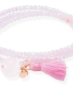 Pulseras Marina Garcia | Pulsera Zen Rosa En Plata Rosa