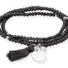 Pulseras Marina Garcia | Pulsera Zen Antracita Con Chapa