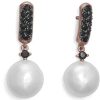 Pendientes Marina Garcia | Pendientes Pave Pearl En Plata Negra