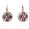 Pendientes Marina Garcia | Pendientes Firenze Fucsia En Plata Rosa