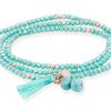 Pulseras Marina Garcia | Pulsera Zen Azul En Plata Rosa