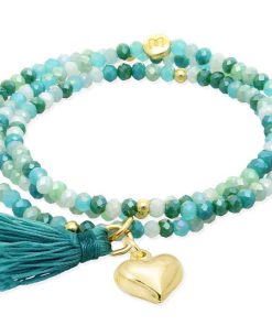 Pulseras Marina Garcia | Pulsera Zen Menta Con Coraz N