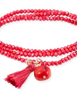 Pulseras Marina Garcia | Pulsera Zen Coral En Plata Rosa