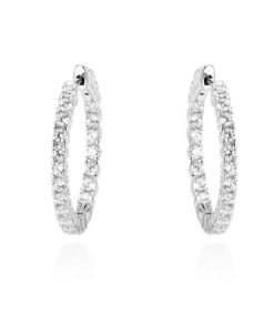 Pendientes Marina Garcia | Pendientes Geneve Blanco En Plata