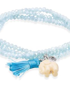 Pulseras Marina Garcia | Pulsera Zen Aguamarina Con Elefante