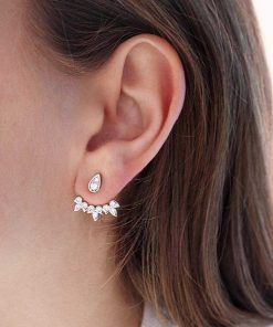 Pendientes Marina Garcia | Pendientes Para Novia Ear Jacket En Plata