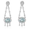 Pendientes Marina Garcia | Pendientes De Novia Chandelier Azul En Plata