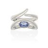 Anillos Marina Garcia | Anillo Galaxy Curvo Azul En Plata