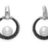 Pendientes Marina Garcia | Pendientes Leman Pearl En Plata Negra