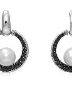 Pendientes Marina Garcia | Pendientes Leman Pearl En Plata Negra