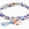 Pulseras Marina Garcia | Pulsera Zen Azul En Plata Rosa