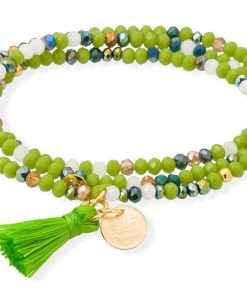 Pulseras Marina Garcia | Pulsera Zen Ne N Pistacho Con Peseta