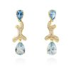 Pendientes Marina Garcia | Pendientes Blue Azul En Plata Dorada