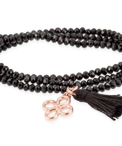 Pulseras Marina Garcia | Pulsera Zen Negro En Plata Rosa