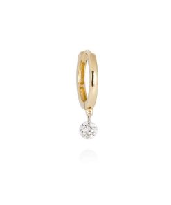 Piercings Marina Garcia | Piercing Ballerina Aro En Oro Amarillo 18Kt Y Diamante 0.10Ct