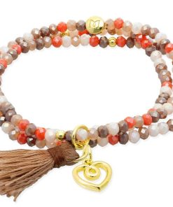 Pulseras Marina Garcia | Pulsera Zen Roble Con Charm Love