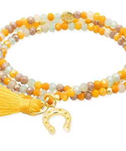 Pulseras Marina Garcia | Pulsera Zen Mostaza Con Herradura