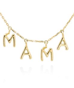 Gargantillas Marina Garcia | Colgante Letra Mama En Oro Amarillo 18Kt