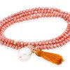 Pulseras Marina Garcia | Pulsera Zen Coral En Plata Rosa