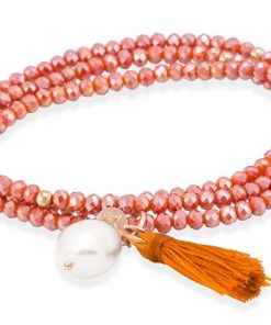 Pulseras Marina Garcia | Pulsera Zen Coral En Plata Rosa