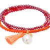 Pulseras Marina Garcia | Pulsera Zen Ne N Naranja Con Perla