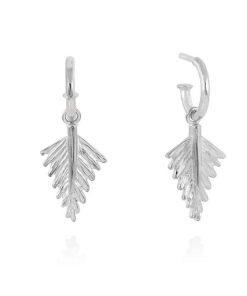 Pendientes Marina Garcia | Pendientes Aro Y Pluma Sioux En Plata