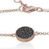 Pulseras Marina Garcia | Pulsera Jour Negro En Plata Rosa