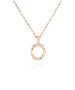 Gargantillas Marina Garcia | Colgante Letra O En Oro Rosa 18Kt