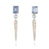 Pendientes Marina Garcia | Pendientes Pastel Azul En Plata