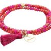 Pulseras Marina Garcia | Pulsera Zen Buganvilla Con Chapa Mam