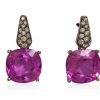 Pendientes Marina Garcia | Pendientes Jaipur Fucsia En Plata Rosa