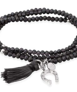 Pulseras Marina Garcia | Pulsera Zen Antracita Con Herradura