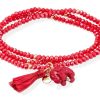 Pulseras Marina Garcia | Pulsera Zen Rojo En Plata Rosa