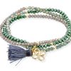 Pulseras Marina Garcia | Pulsera Zen Verde En Plata Dorada