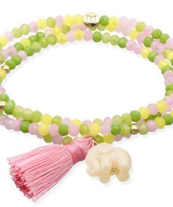 Pulseras Marina Garcia | Pulsera Zen British Rose Con Elefante