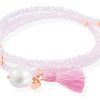 Pulseras Marina Garcia | Pulsera Zen Rosa En Plata Rosa