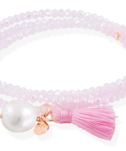 Pulseras Marina Garcia | Pulsera Zen Rosa En Plata Rosa