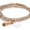 Pulseras Marina Garcia | Pulsera Zen Dorado En Plata Rosa