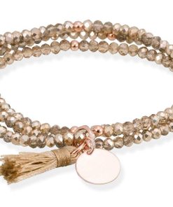 Pulseras Marina Garcia | Pulsera Zen Dorado En Plata Rosa