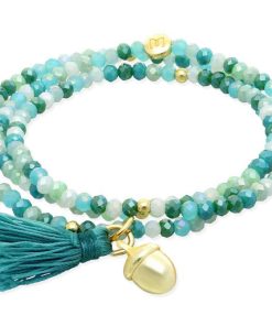 Pulseras Marina Garcia | Pulsera Zen Menta Con Bellota